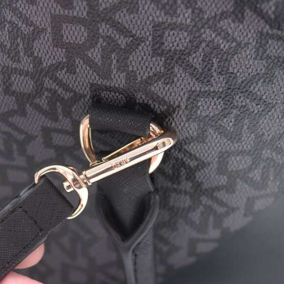 NWOT DKNY Dome Crossbody Tri-Color Handbag Purse Logo Signature w/Gold Tone - Picture 9 of 14